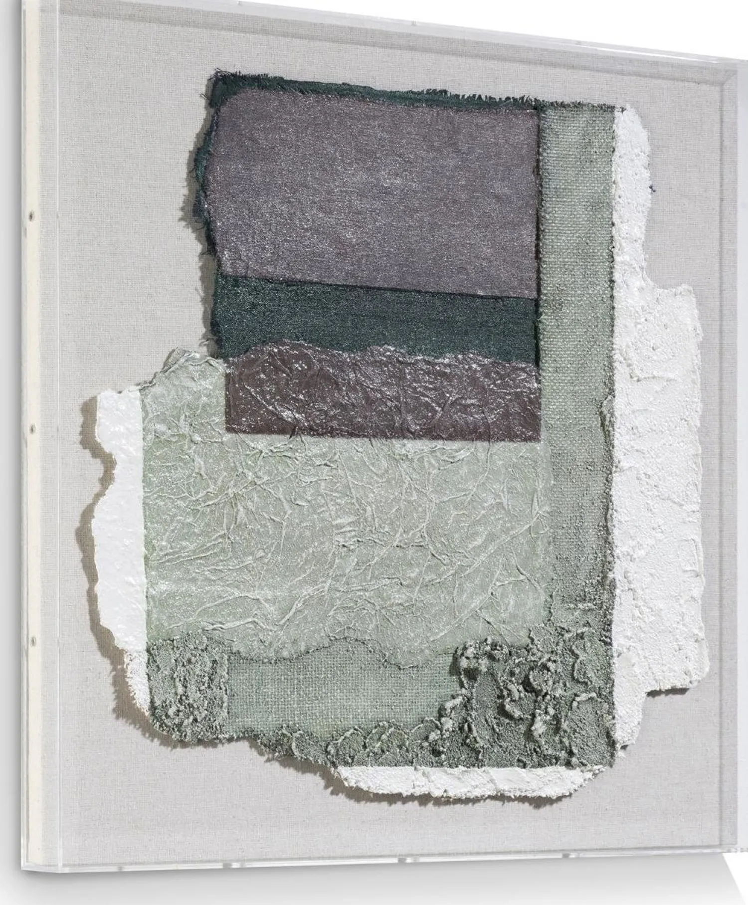 Wanddecoraties-COCO maison Abstract Parchment B Wanddecoratie Olijf