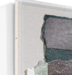 Wanddecoraties-COCO maison Abstract Parchment B Wanddecoratie Olijf