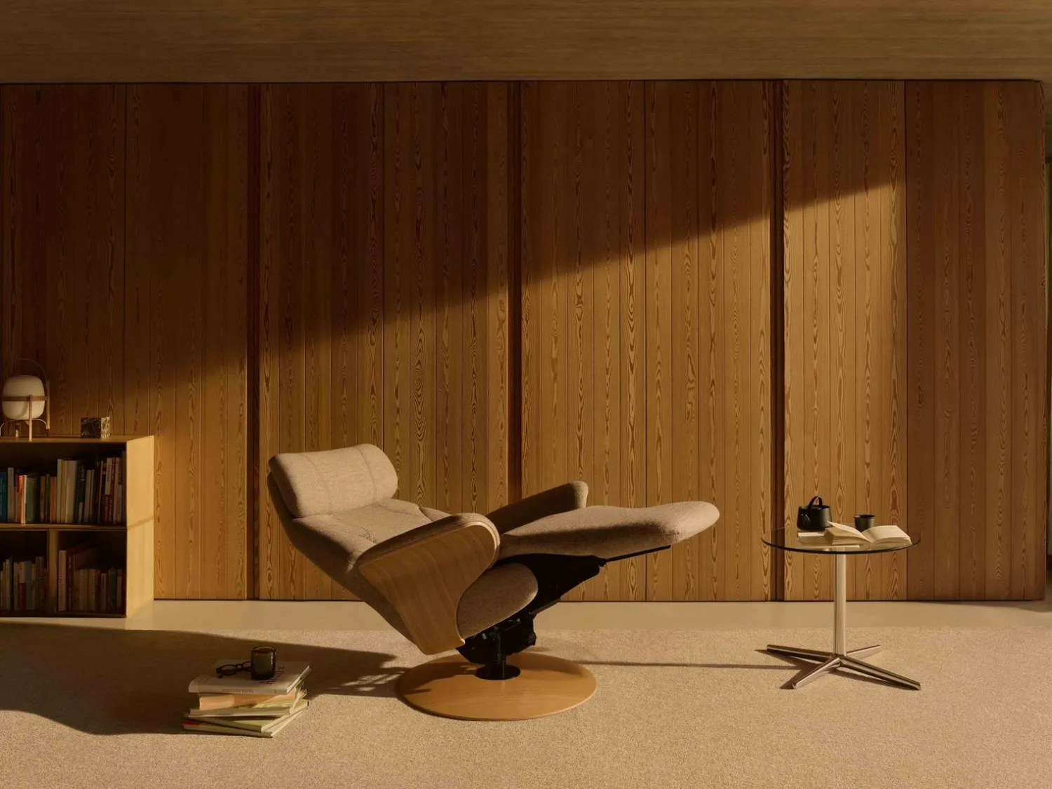 Leren Fauteuils|Relaxfauteuils-Stressless Adam Relaxfauteuil Mist