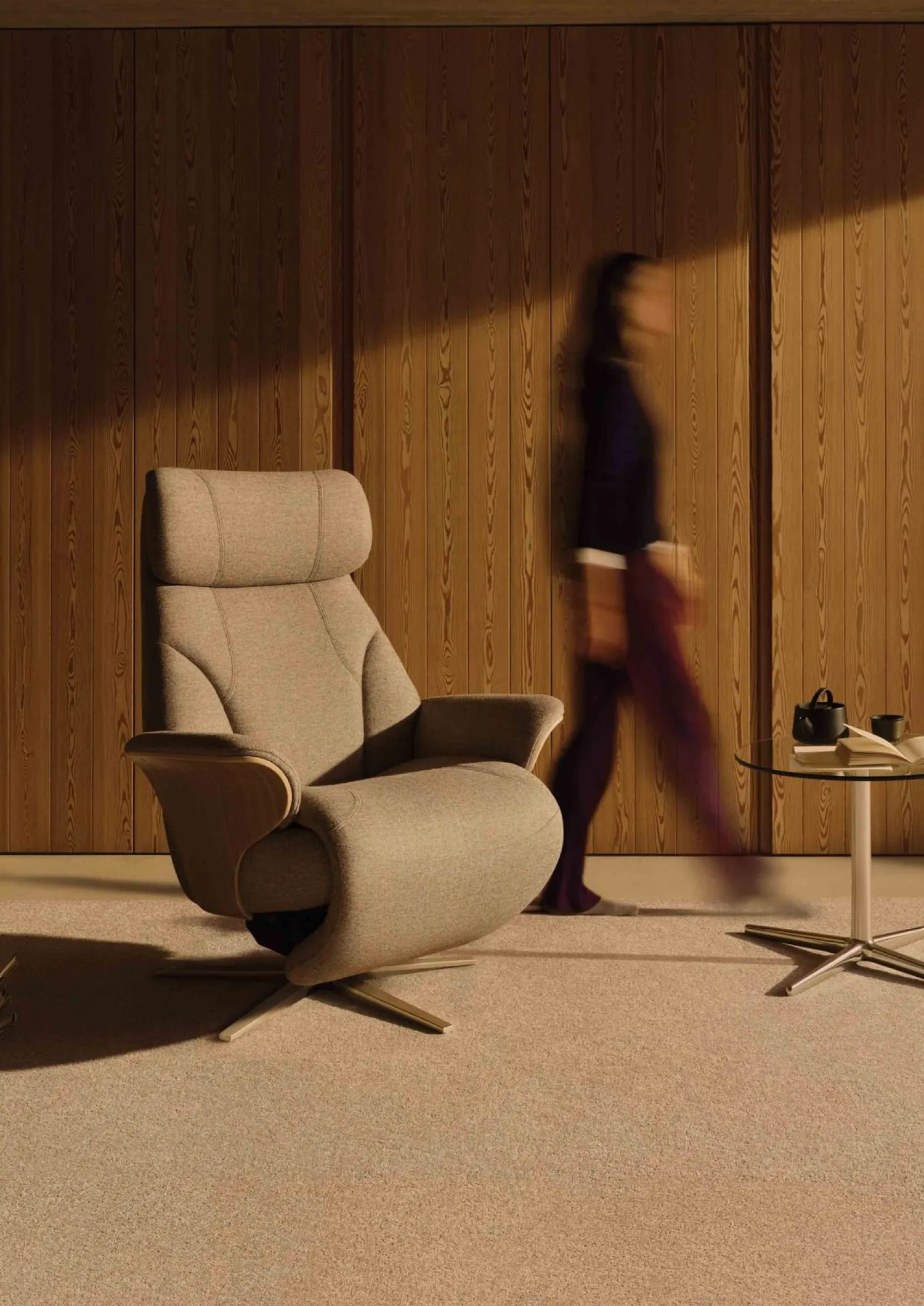 Leren Fauteuils|Relaxfauteuils-Stressless Adam Relaxfauteuil Mist