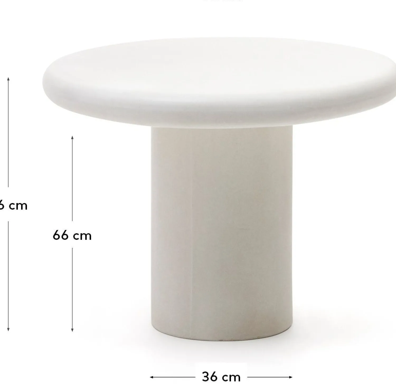 Tuintafels|Ronde Eettafels-Kave Home Addaia Eettafel Wit