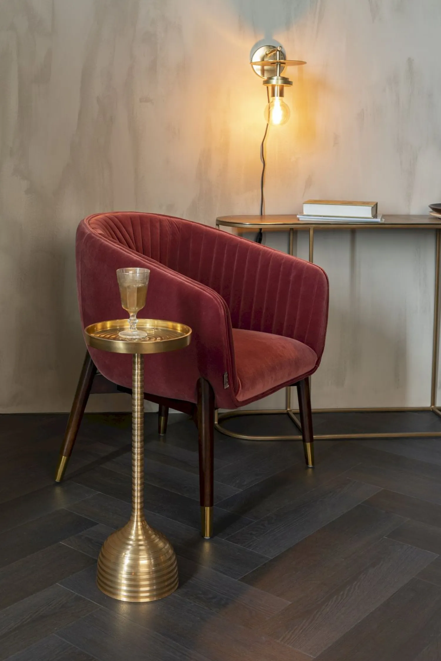 Wandlampen|Wandlampen-Dutchbone Aden Wandlamp Brass