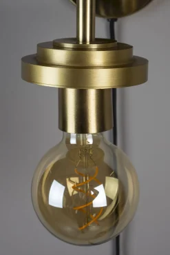Wandlampen|Wandlampen-Dutchbone Aden Wandlamp Brass