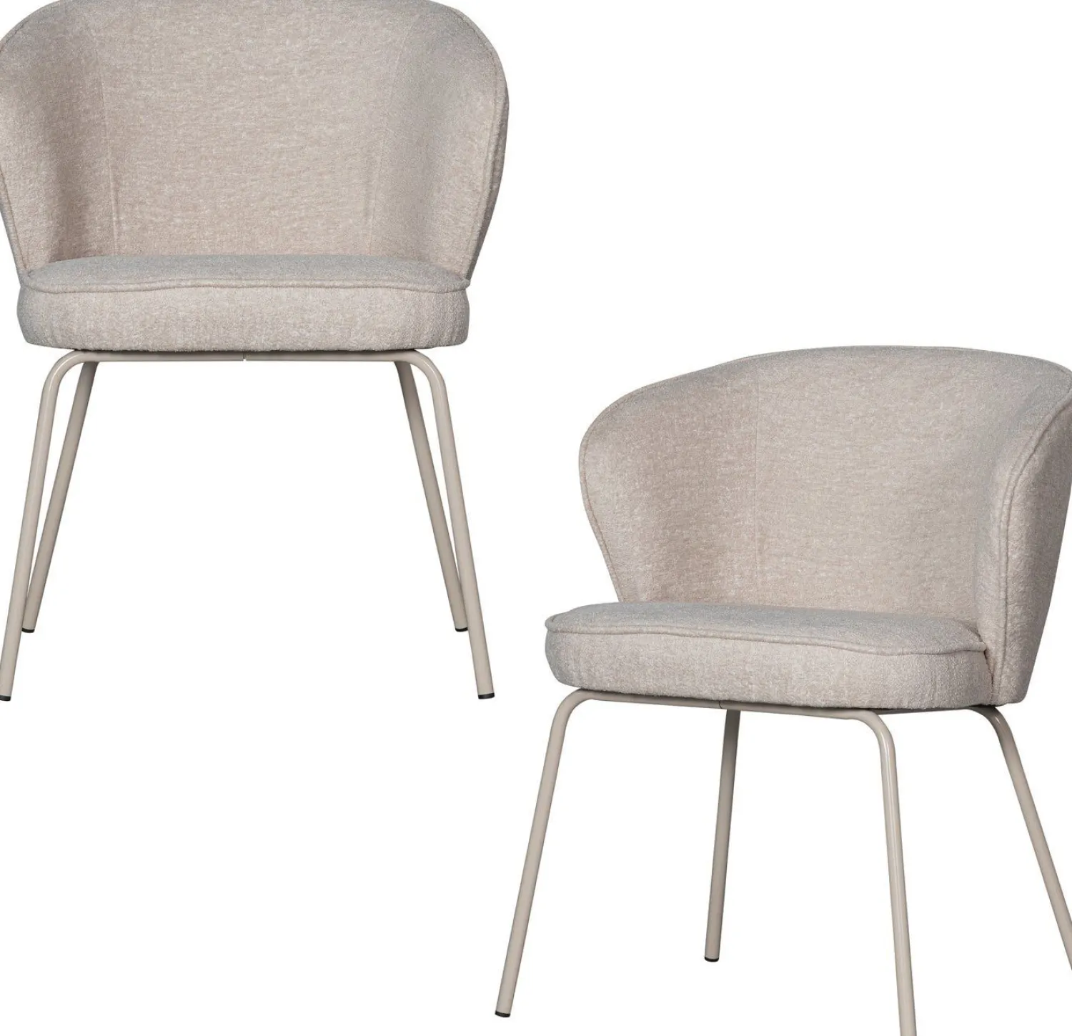 Eetkamerstoelen Met Armleuning-WOOOD Admit Eetkamerstoel Pebble