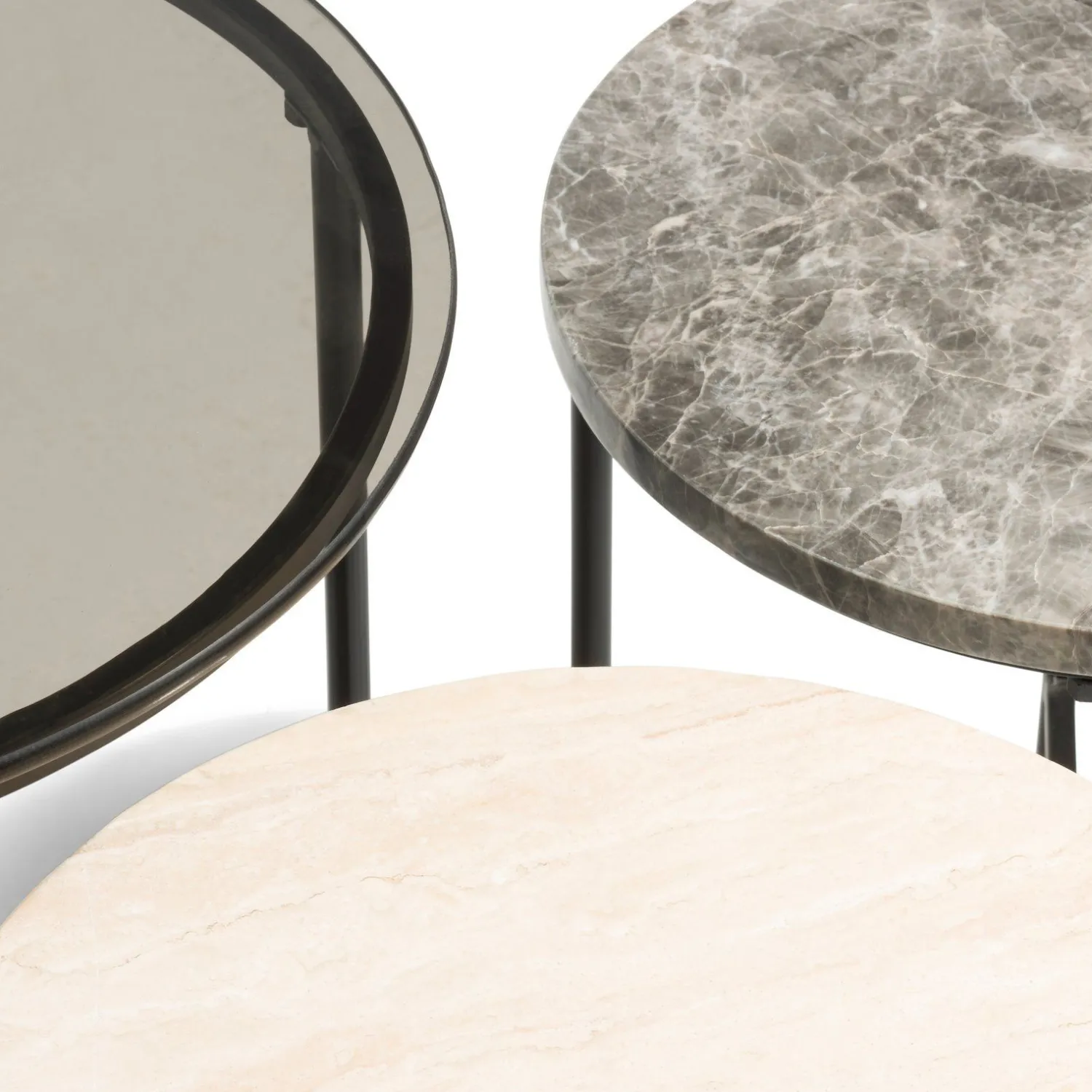 Ronde Bijzettafels-COCO maison Adrian Bijzettafel Grijs
