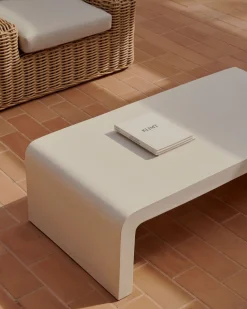 Tuintafels-Kave Home Aiguablava Rechthoekige Salontafel Wit