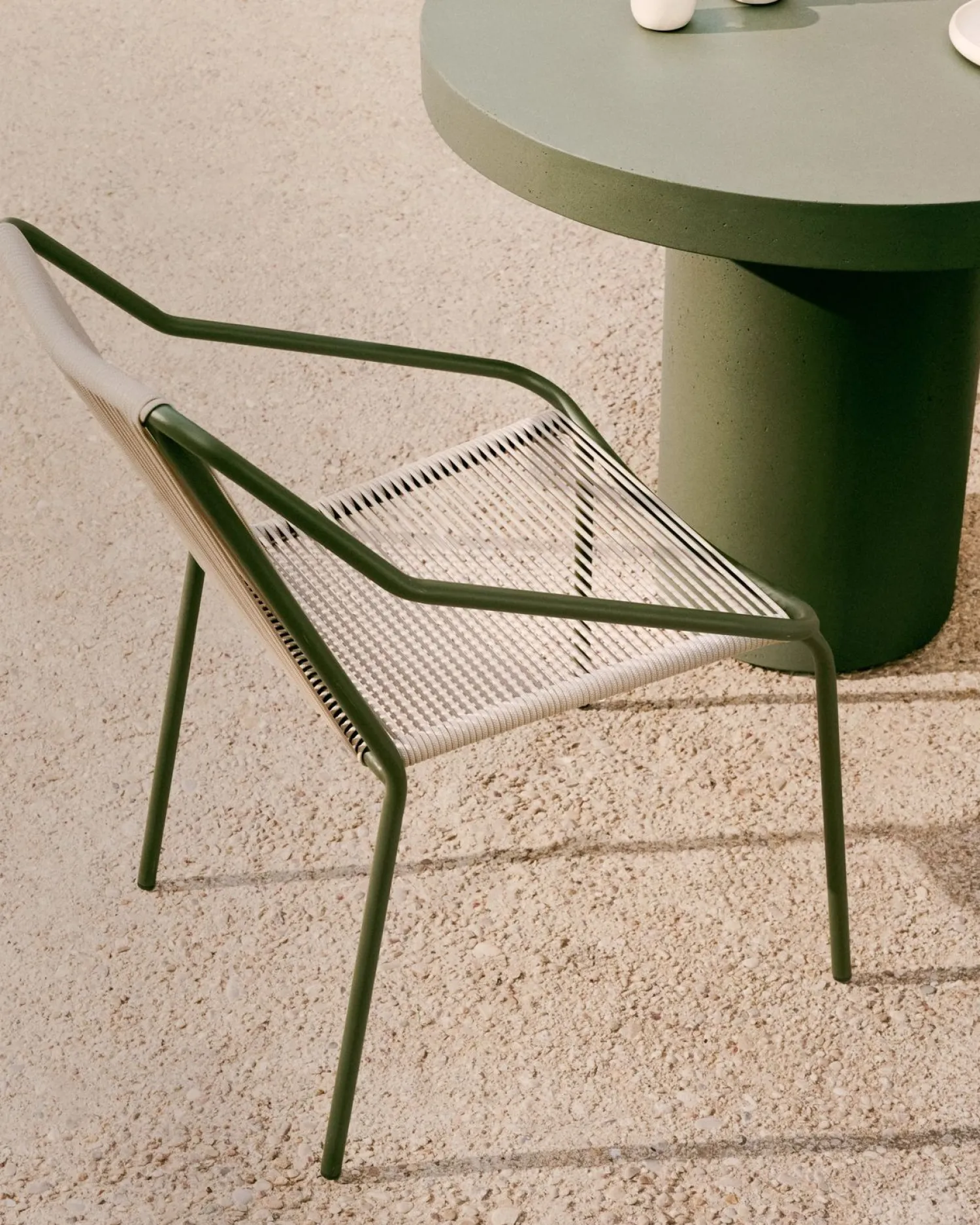 Ronde Eettafels-Kave Home Aiguablava S Tuintafel Groen
