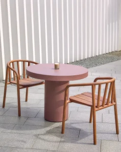 Ronde Eettafels-Kave Home Aiguablava S Tuintafel Terracotta