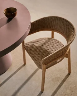 Tuintafels|Ronde Eettafels-Kave Home Aiguablava Tuintafel Terracotta