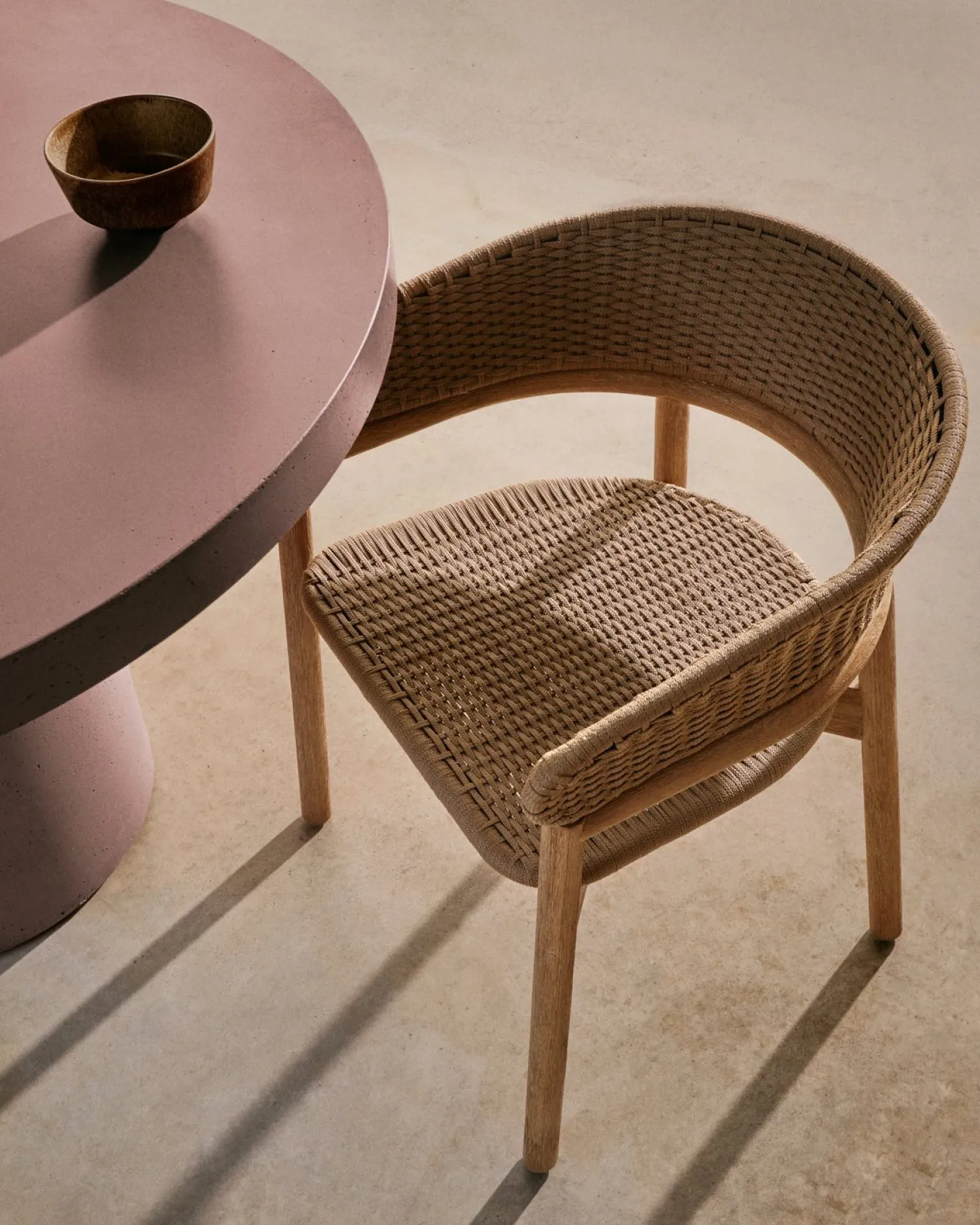 Tuintafels|Ronde Eettafels-Kave Home Aiguablava Tuintafel Terracotta