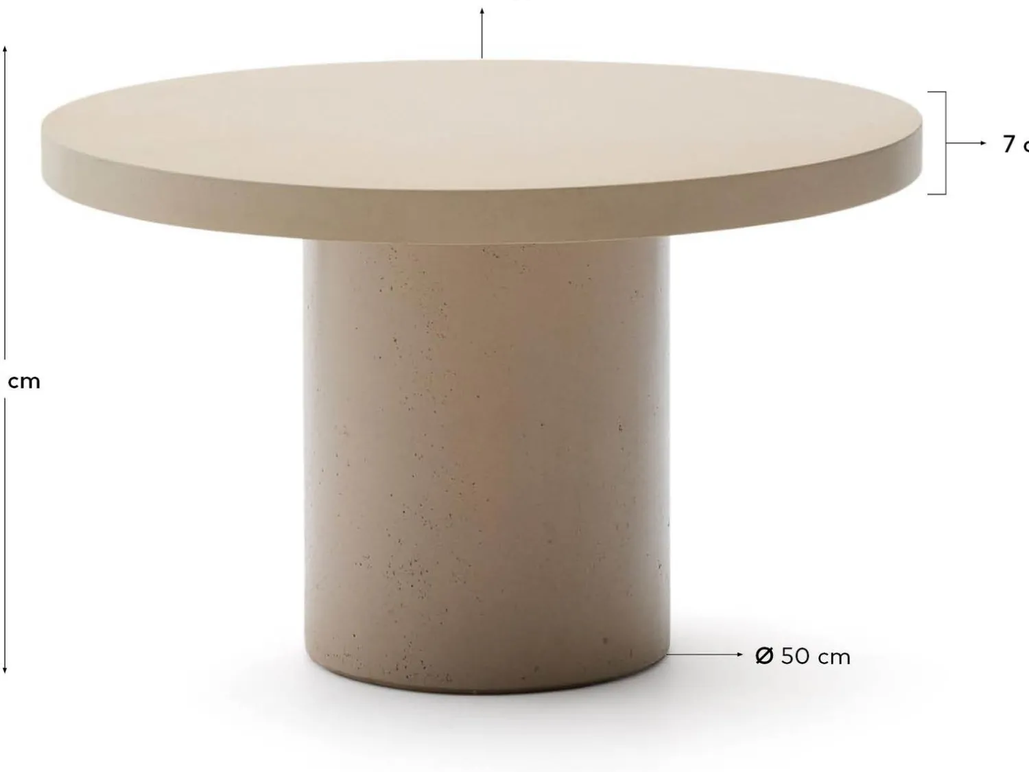 Tuintafels|Ronde Eettafels-Kave Home Aiguablava Tuintafel Beige