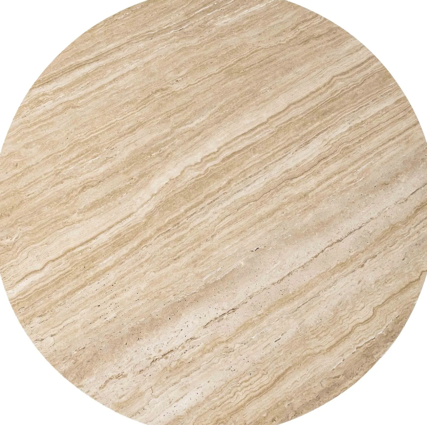 Houten Eettafels|Ronde Eettafels-Eleonora Aikin Eettafel Beige, Creme, Bruin