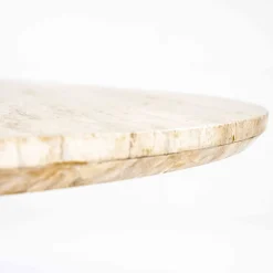 Houten Eettafels|Ronde Eettafels-Eleonora Aikin Eettafel Beige, Creme, Bruin