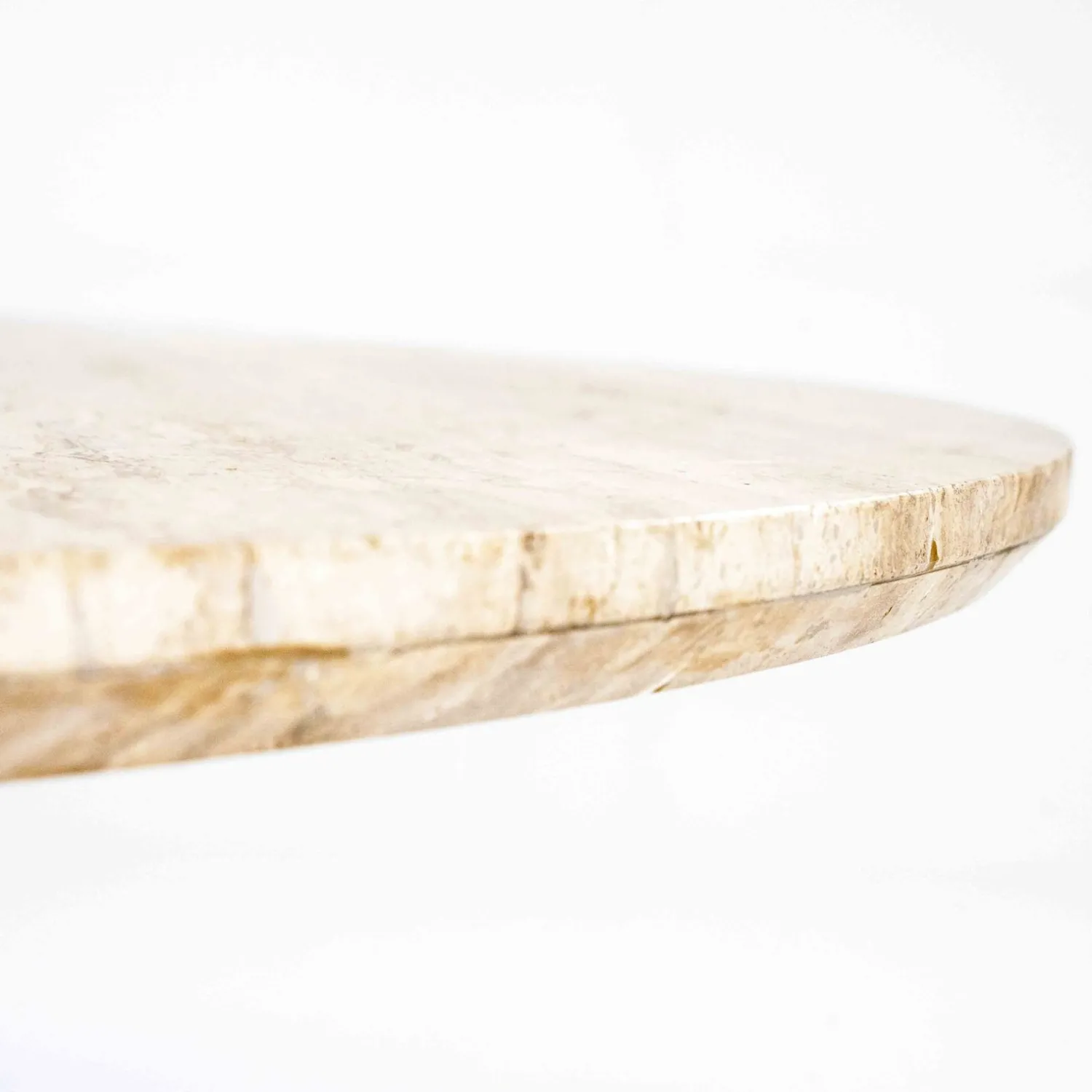 Houten Eettafels|Ronde Eettafels-Eleonora Aikin Eettafel Beige, Creme, Bruin