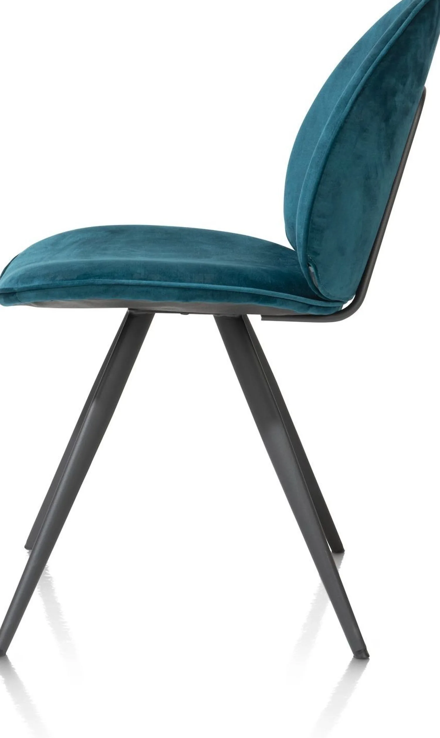 Eetkamerstoelen Zonder Armleuning-XOOON Aiko Karese Eetkamerstoel Teal