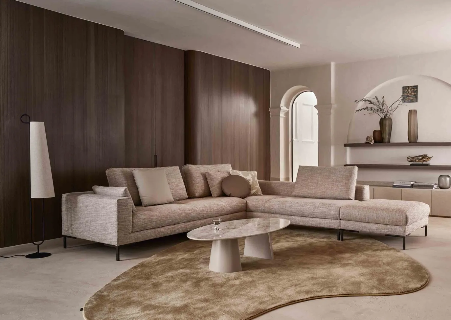 Hoekbanken-Design on Stock Aikon Lounge 24 Hoekbank Beige
