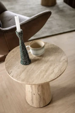 Ronde Bijzettafels-Eleonora Aime Bijzettafel Beige