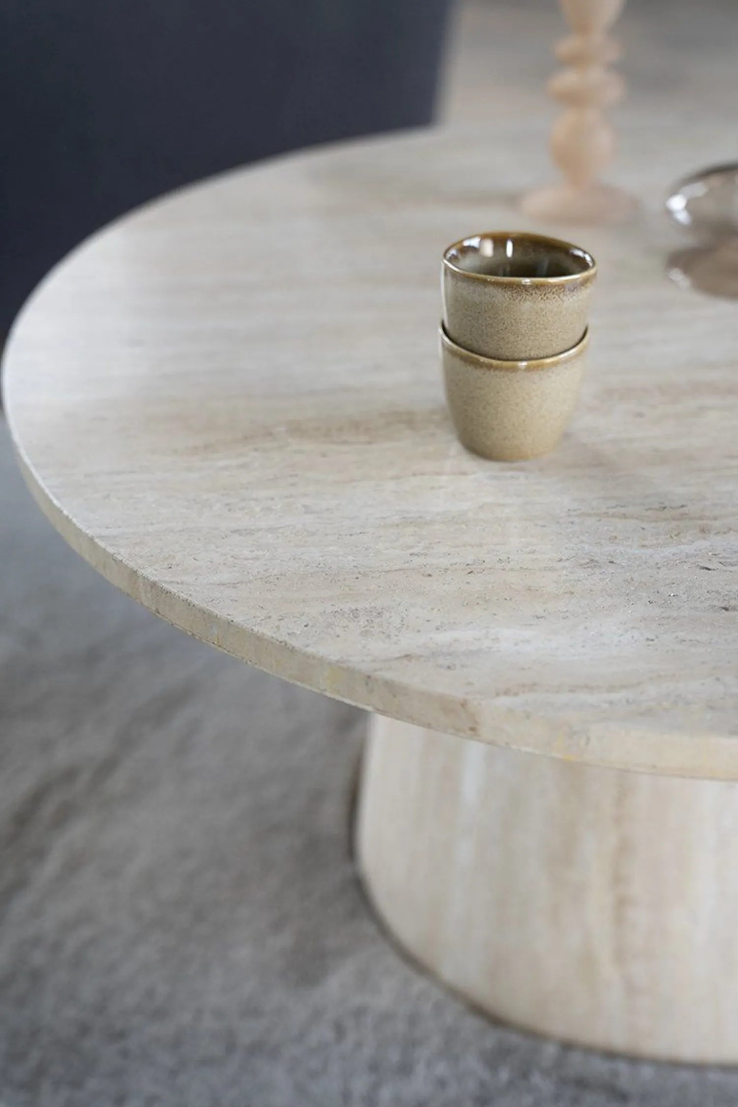 Ronde Salontafels-Eleonora Aime Salontafel Beige