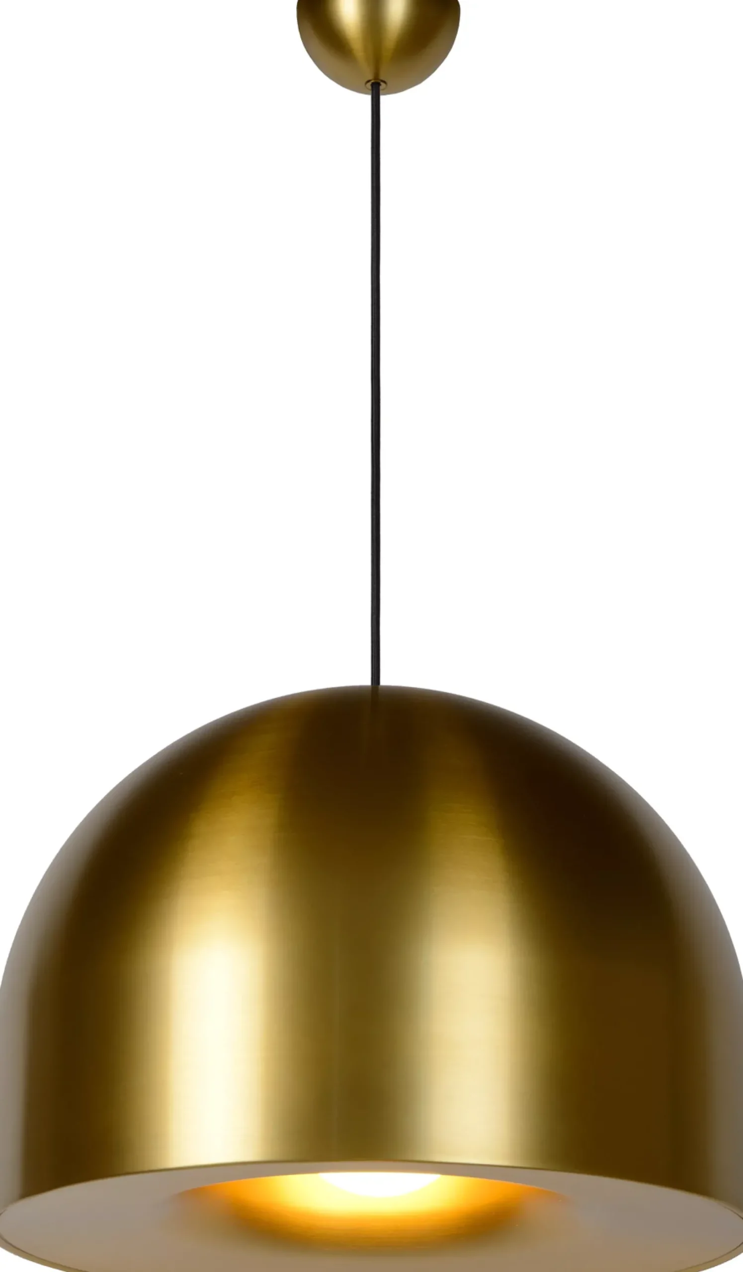Hanglampen|Hanglampen-Lucide Akron Hanglamp Goud Messing