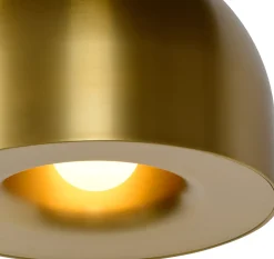 Hanglampen|Hanglampen-Lucide Akron Hanglamp Goud Messing
