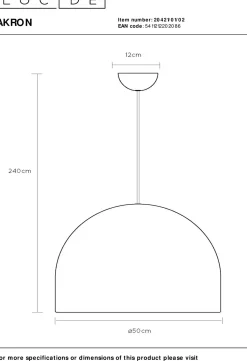 Hanglampen|Hanglampen-Lucide Akron Hanglamp Goud Messing