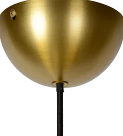 Hanglampen|Hanglampen-Lucide Akron Hanglamp Goud Messing