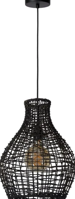 Hanglampen|Hanglampen-Lucide Alban Hanglamp Zwart