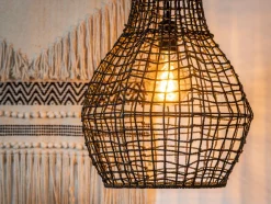 Hanglampen|Hanglampen-Lucide Alban Hanglamp Zwart