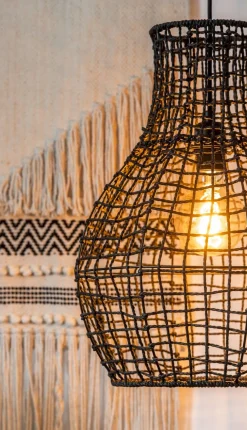Hanglampen|Hanglampen-Lucide Alban Hanglamp Zwart