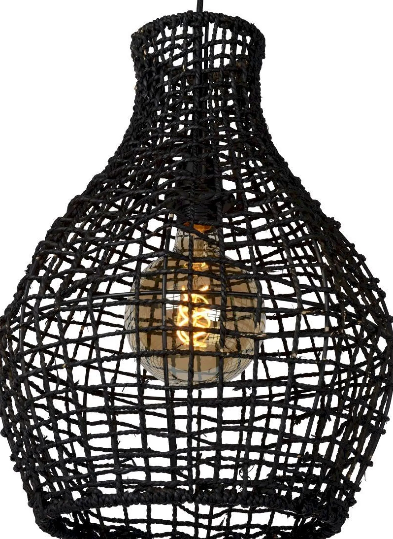 Hanglampen|Hanglampen-Lucide Alban Hanglamp Zwart