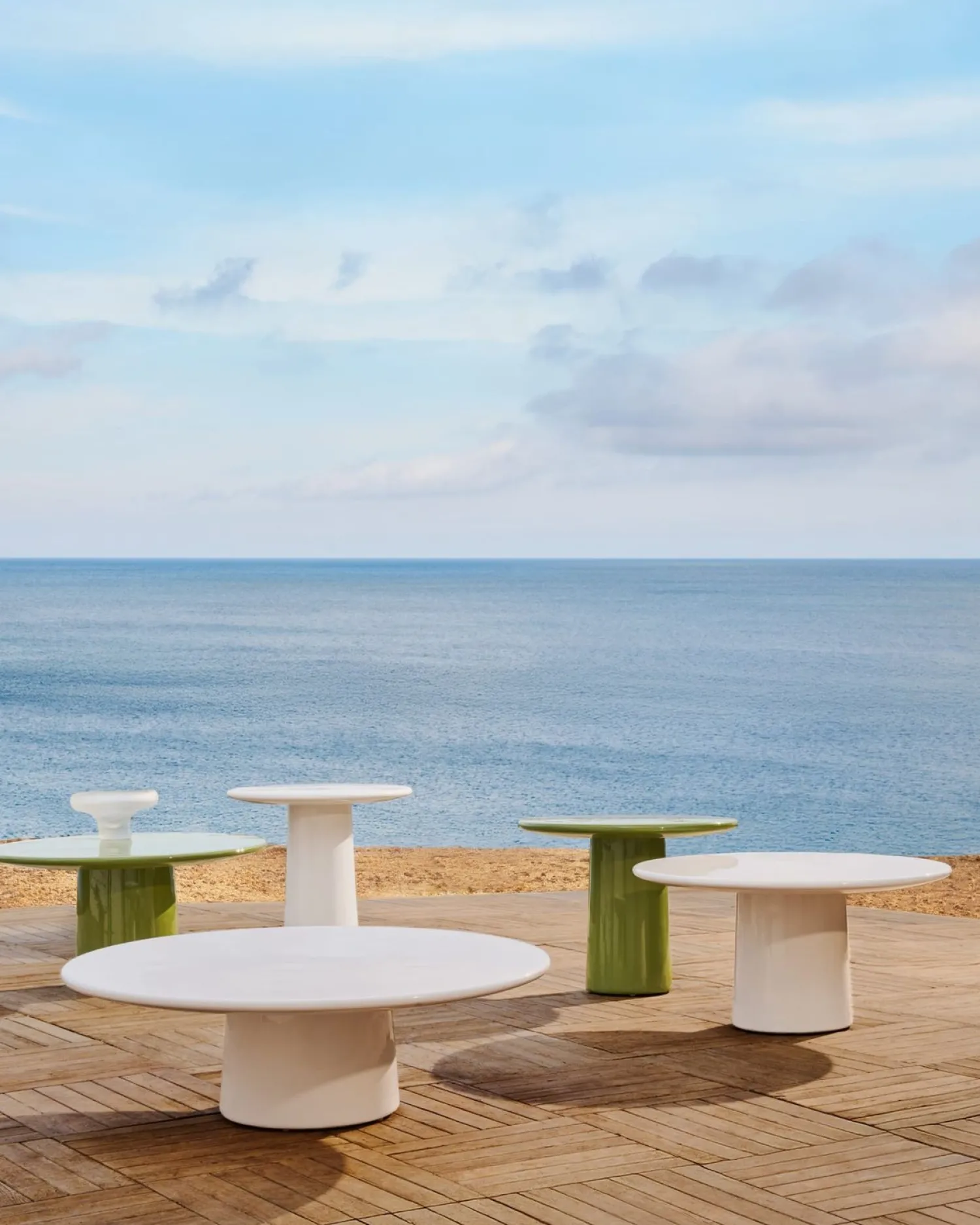 Tuintafels|Ronde Salontafels-Kave Home Albanella Salontafel Groen