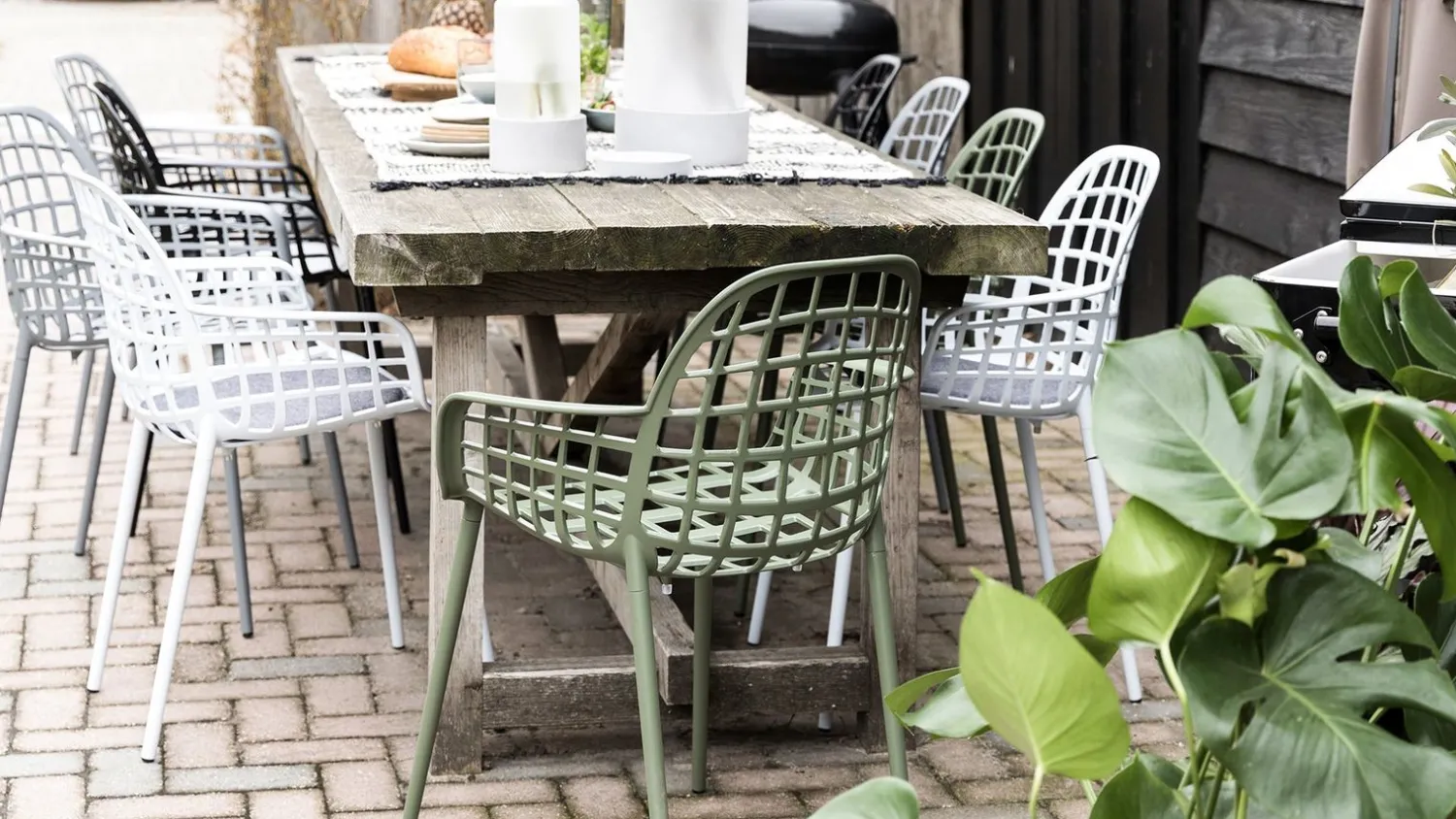 Tuinstoelen|Kuipstoelen-Zuiver Albert Kuip Garden (set van 2) Eetkamerstoel Black
