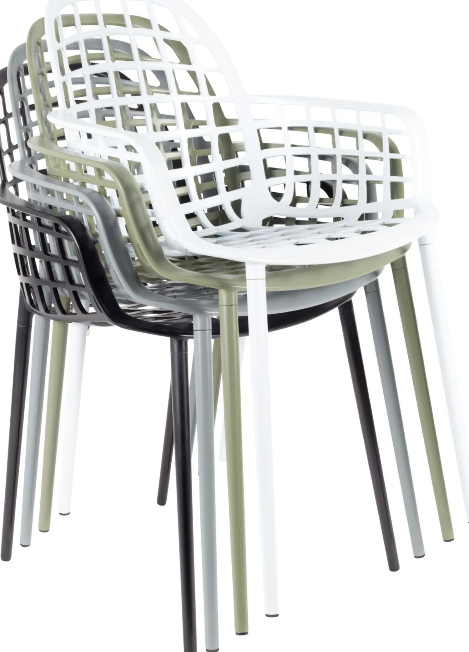 Tuinstoelen|Kuipstoelen-Zuiver Albert Kuip Garden (set van 2) Eetkamerstoel Light Grey