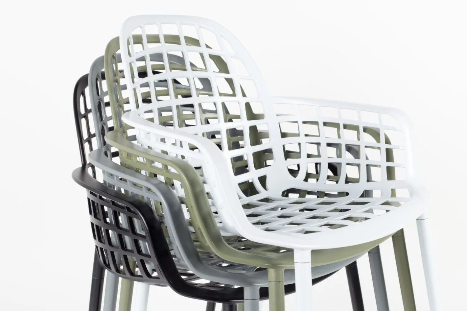 Tuinstoelen|Kuipstoelen-Zuiver Albert Kuip Garden (set van 2) Eetkamerstoel Light Grey