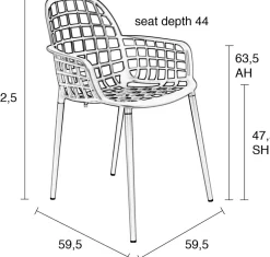 Tuinstoelen|Kuipstoelen-Zuiver Albert Kuip Garden (set van 2) Eetkamerstoel Green