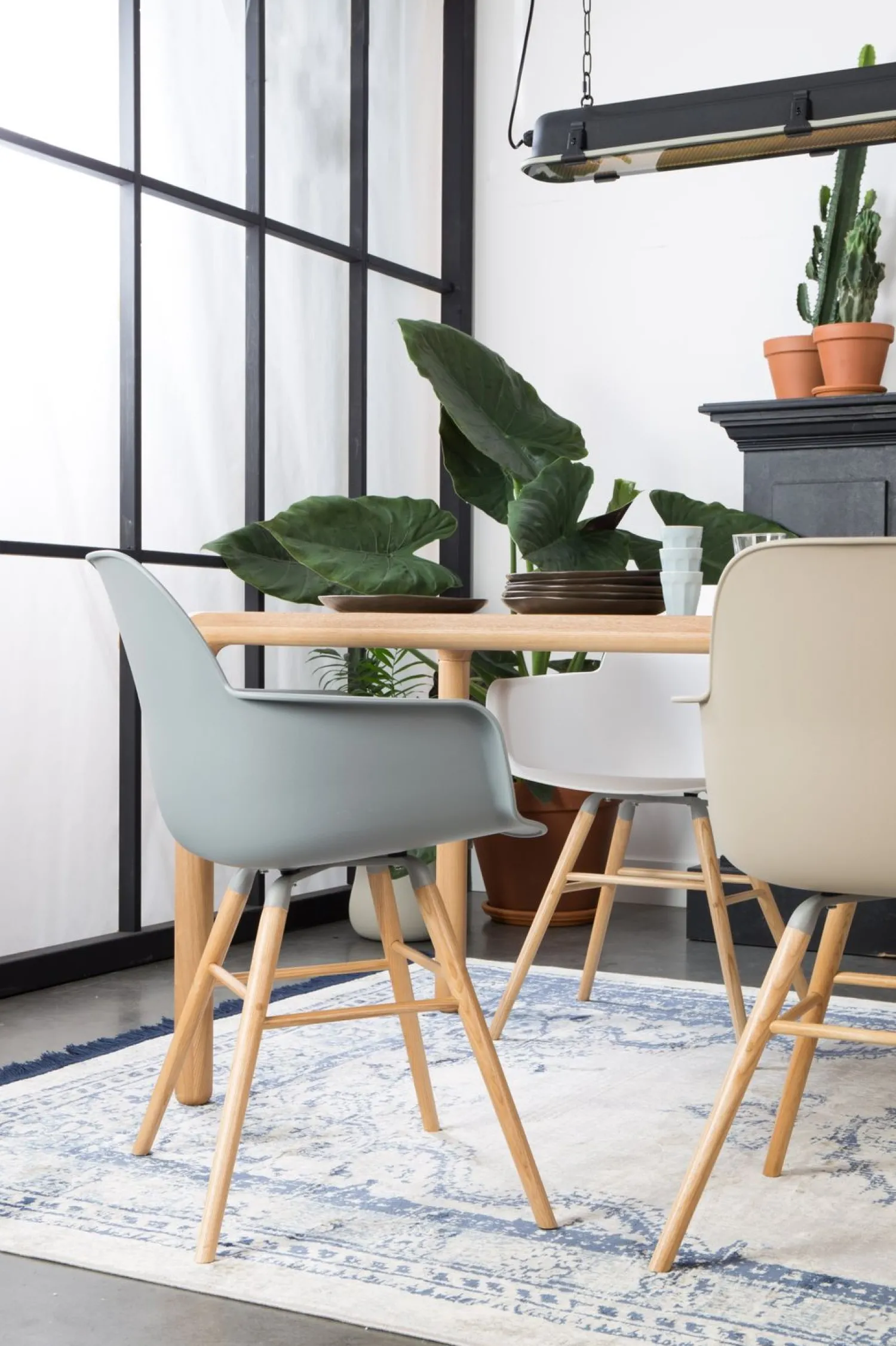 Kuipstoelen|Eetkamerstoelen Met Armleuning-Zuiver Albert Kuip (set van 2) Armstoel Light Grey