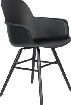 Kuipstoelen|Eetkamerstoelen Met Armleuning-Zuiver Albert Kuip (set van 2) Armstoel Zwart