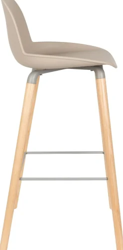 Kunststof Barkrukken-Zuiver Albert Kuip (set van 2) Barkruk taupe