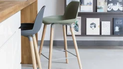 Kunststof Barkrukken-Zuiver Albert Kuip (set van 2) Counter stoel Dark Grey