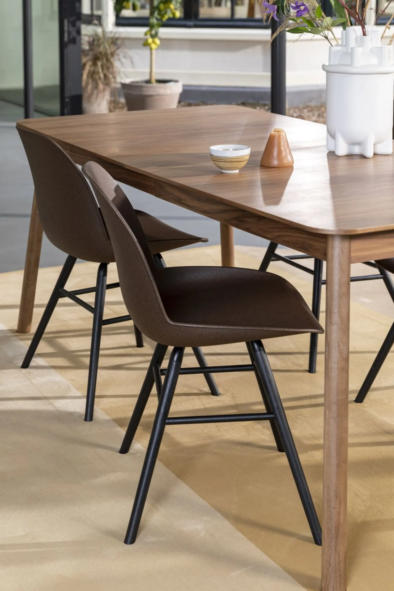 Kuipstoelen|Eetkamerstoelen Zonder Armleuning-Zuiver Albert Kuip (set van 2) Eetkamerstoel Coffee