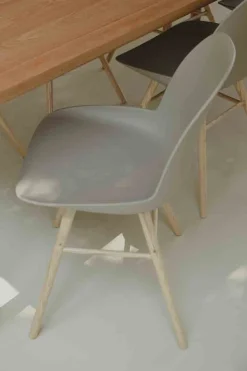 Kuipstoelen|Eetkamerstoelen Zonder Armleuning-Zuiver Albert Kuip (set van 2) Eetkamerstoel taupe