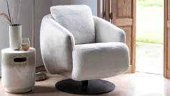 Draaifauteuils-Henders en Hazel Alberta Fauteuil Taurus, Kiezel