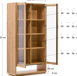 Vitrinekasten-Kave Home Alguema Vitrinekast Naturel