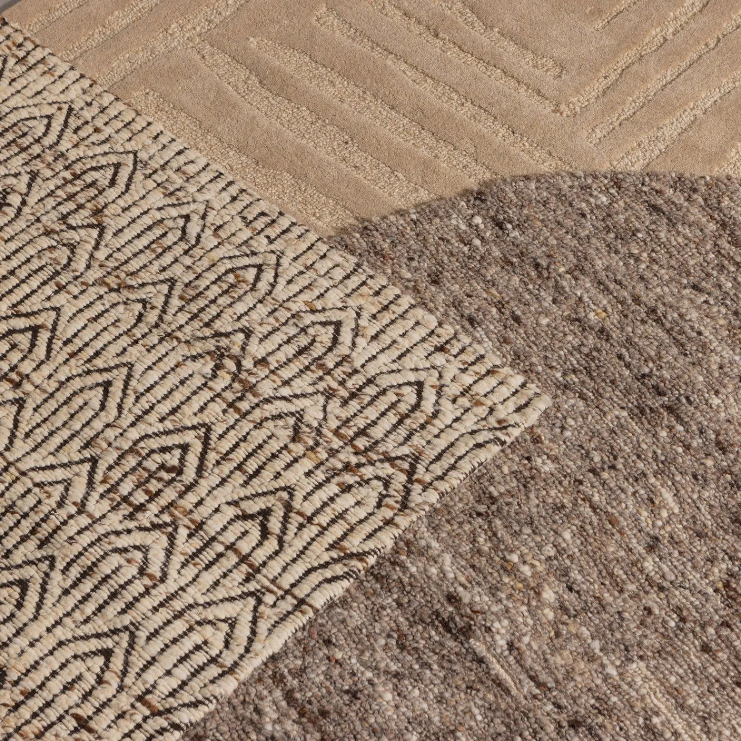 Vloerkleden|Wollen Vloerkleden-WOOOD Alicia Vloerkleed Sand