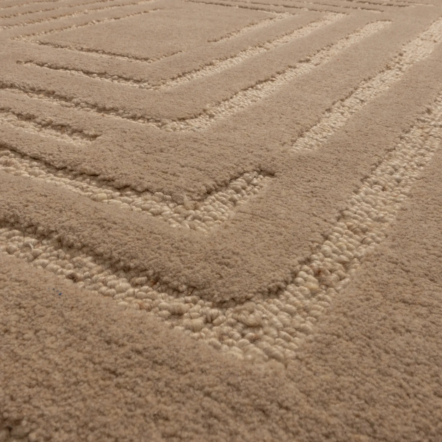 Vloerkleden|Wollen Vloerkleden-WOOOD Alicia Vloerkleed Sand