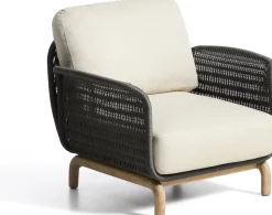 Tuinstoelen-Kave Home Alipa Outdoor Fauteuil Antraciet