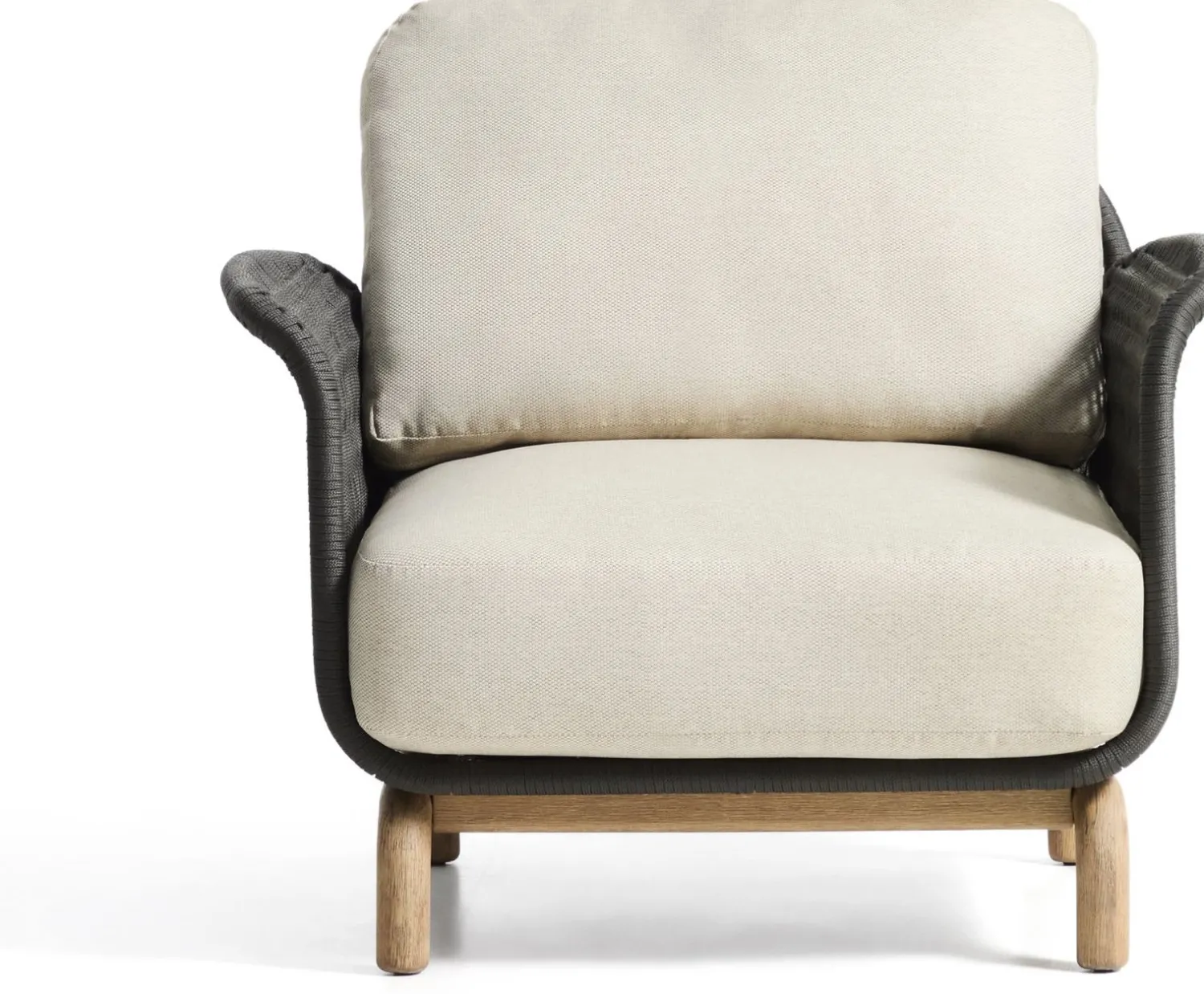 Tuinstoelen-Kave Home Alipa Outdoor Fauteuil Antraciet