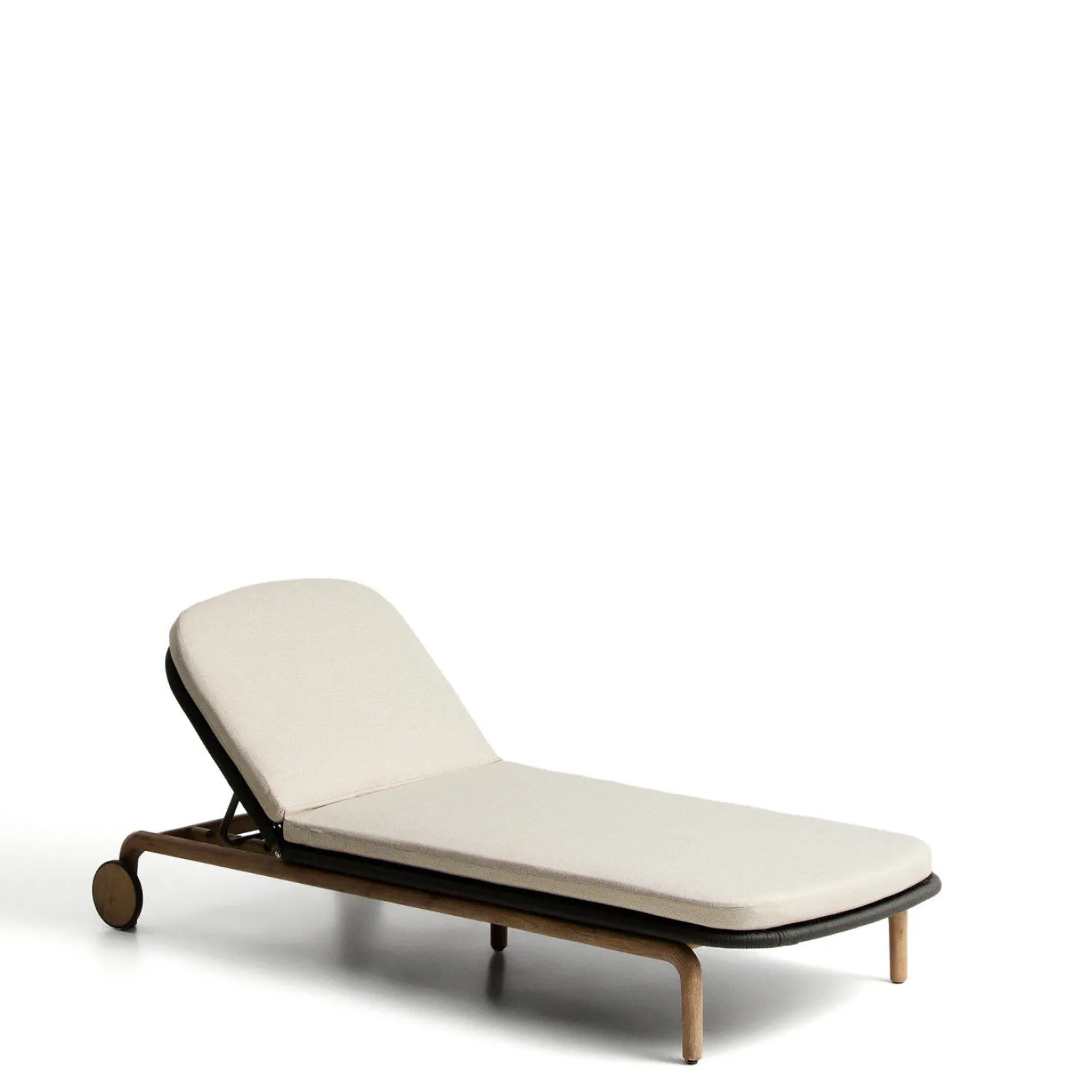Tuinstoelen-Kave Home Alipa Outdoor Ligstoel Antraciet