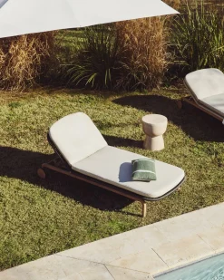 Tuinstoelen-Kave Home Alipa Outdoor Ligstoel Antraciet