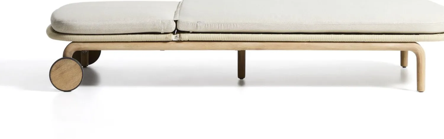 Tuinstoelen-Kave Home Alipa Outdoor Ligstoel Ecru